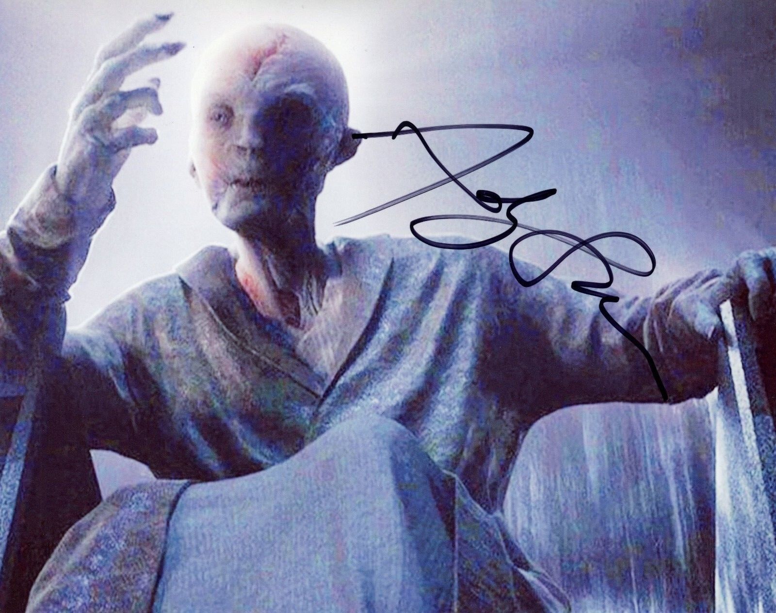 ~ ANDY SERKIS Auth Hand-Signed STAR WARS EP. 7 Supreme Leader Snoke