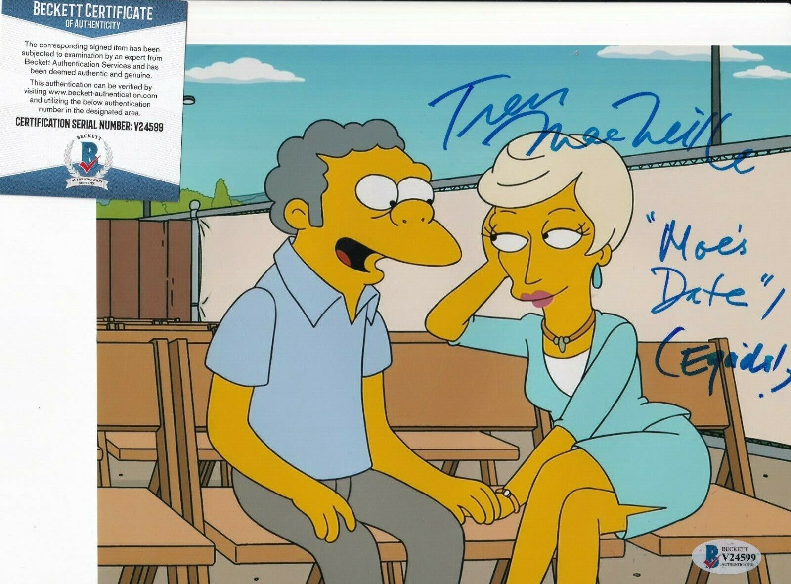 TRESS MACNEILLE signed (THE SIMPSONS) Lindsey Nagle 8X10 Photo Poster painting BECKETT V24599