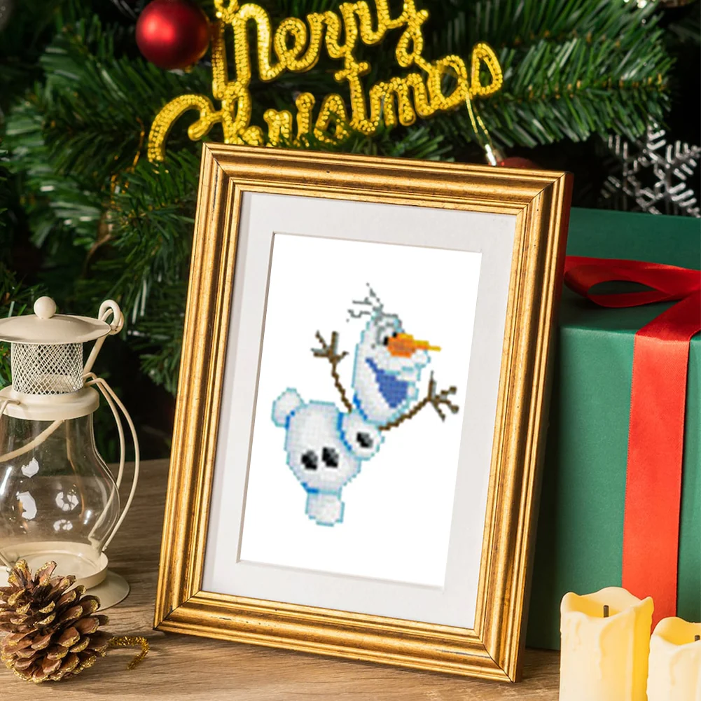 12pcs/a set 5D DIY Mickey Mini Square Diamond Painting for Desktop Decor No Frame(15*18cm)