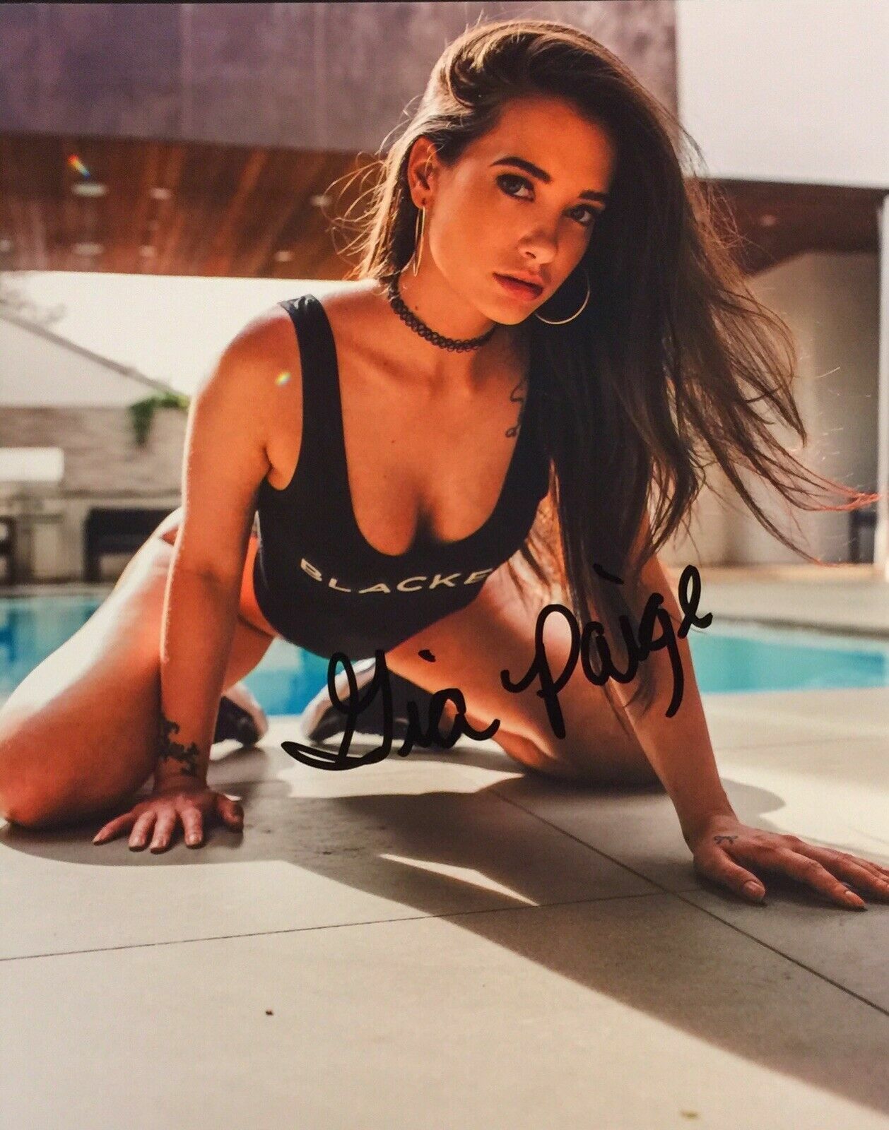 Gia Paige Autographed Signed 8x10 Photo Poster painting ( Model ) REPRINT