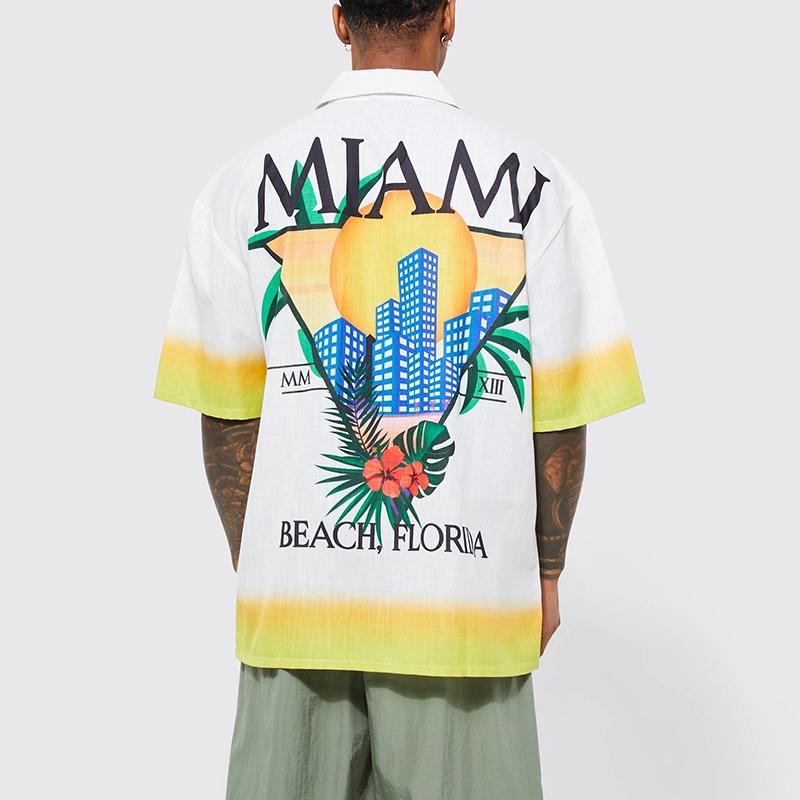 Loveciss®/ Art Fashion Hawaii Graphic Short Sleeve Shirts