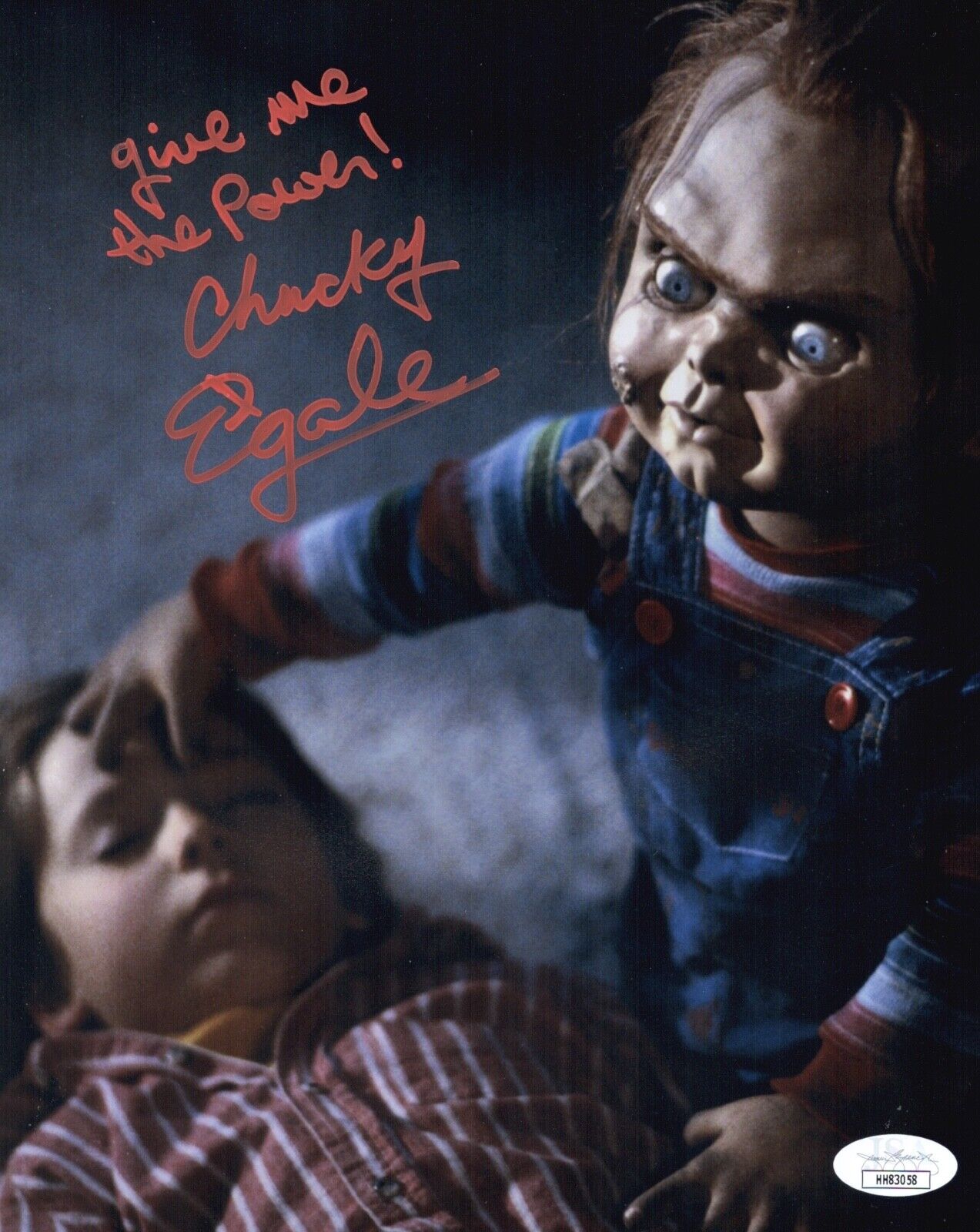 ED GALE Signed CHUCKY 8x10 Photo Poster painting Child's Play In Person Autograph JSA COA Cert