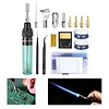 4 in 1 Portable Soldering Iron Kit,Cordless Refillable Gases Soldering Iron Pen Kit,Butane Welding Pen Burner Blow Torch,with Temperature Adjustment Function,Electronic Product Home DIY Repair Tool.