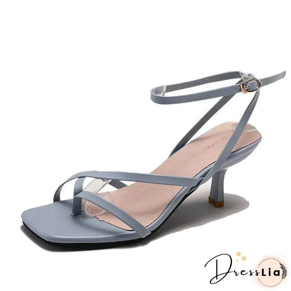 Women Pumps Summer Stiletto Ankle Strap Shoes Rome Sandals Woman Sexy Open Toe Party Sandals Fashion High Heel Ladies Shoes