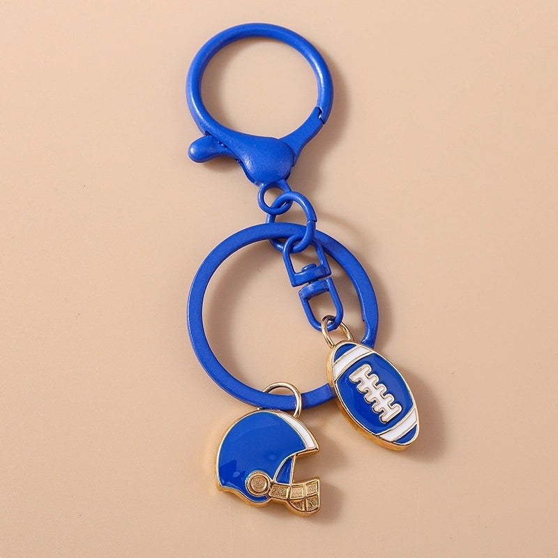 Casual Cute Hip-Hop Helmet Rugby Alloy Keychain