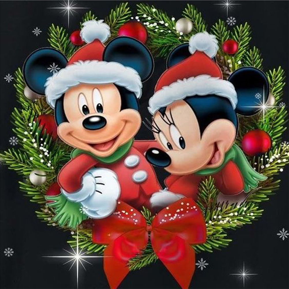 Christmas Mickey And Minnie 20*20cm paint by numbers