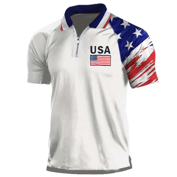 Mens Patriotic Classic Polo Shirt