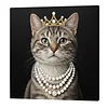 uk.everydayedeals DIY Pearl Painting With Frame - Handmade Self-Adhesive Pearls - Rich Cat(25*25cm)