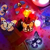 6Pcs Butterfly DIY Diamond Painting Decorative Stickers Set with Light