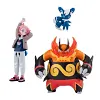 Lumiose City Urbain & Emboar & Female Meowstic - Pokemon Official Statue - BANDAI SHOKUGAN
