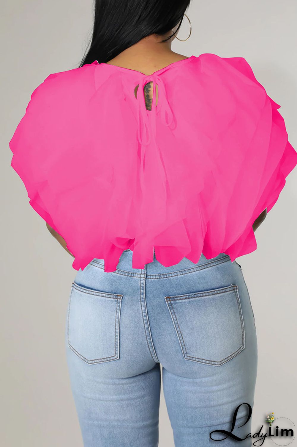 Green Fashion Sweet Solid Patchwork Asymmetrical O Neck Tops