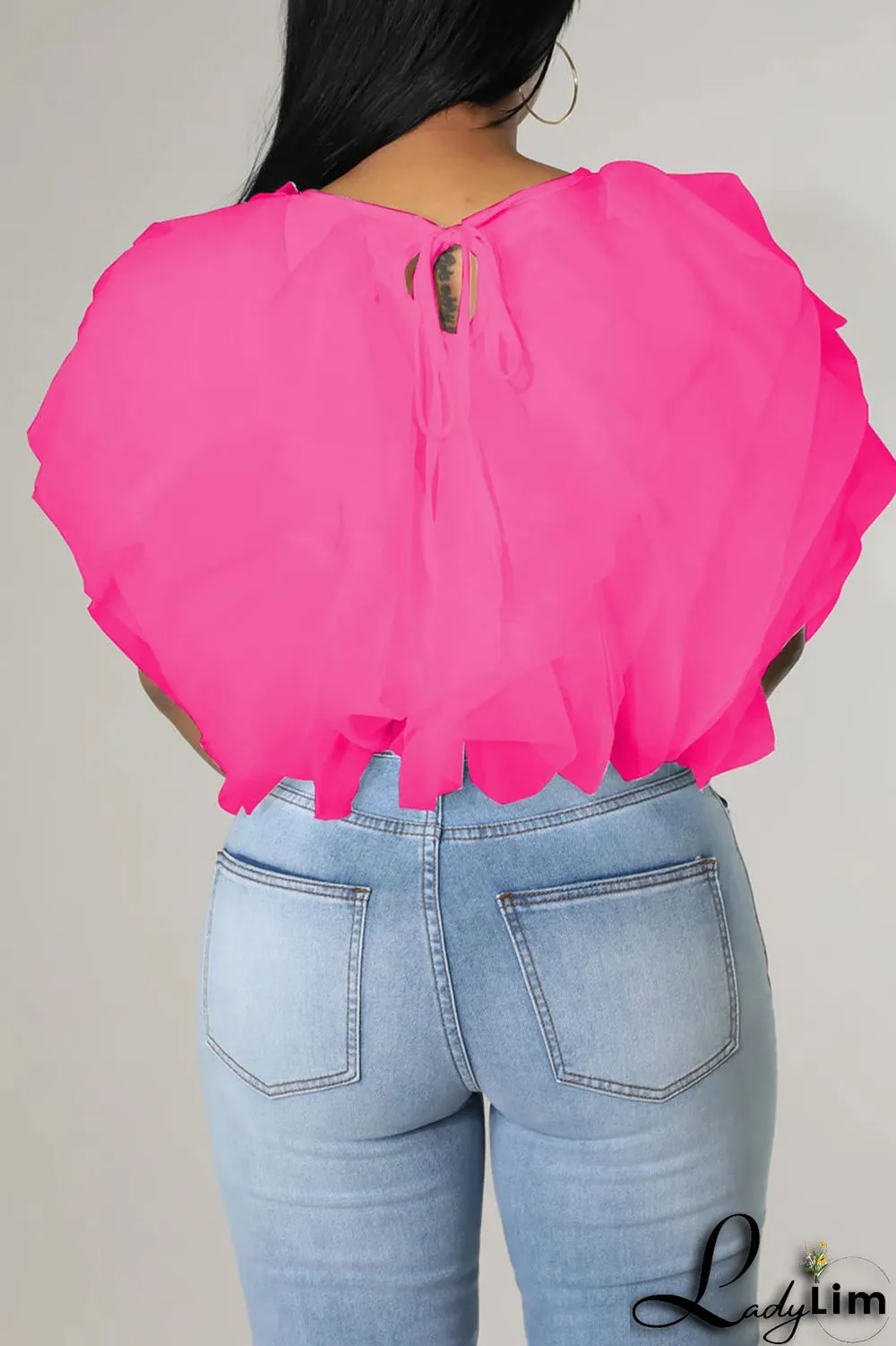 Green Fashion Sweet Solid Patchwork Asymmetrical O Neck Tops