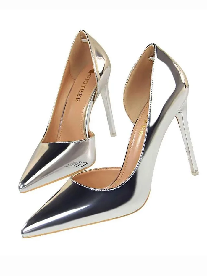 High-heeled Hollow out Pointed Toe Pump Shoes