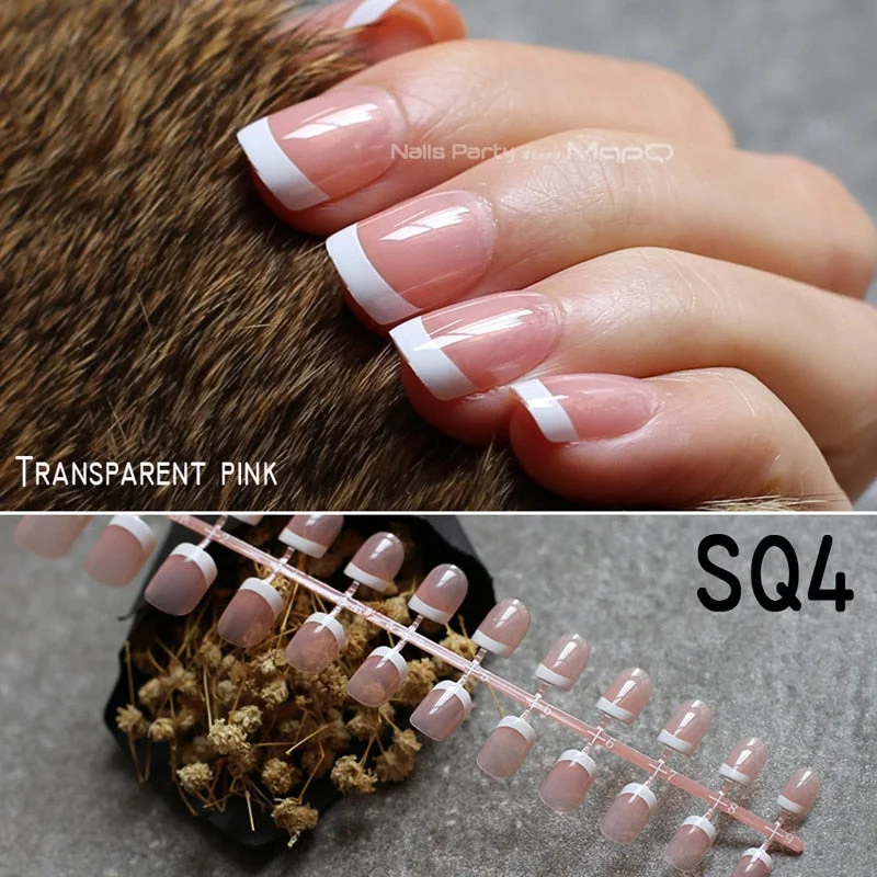 French gradient stiletto Natural nails coffin Nude medium short Square fake nails red black oval False nails Ballerina-Nail Inspo