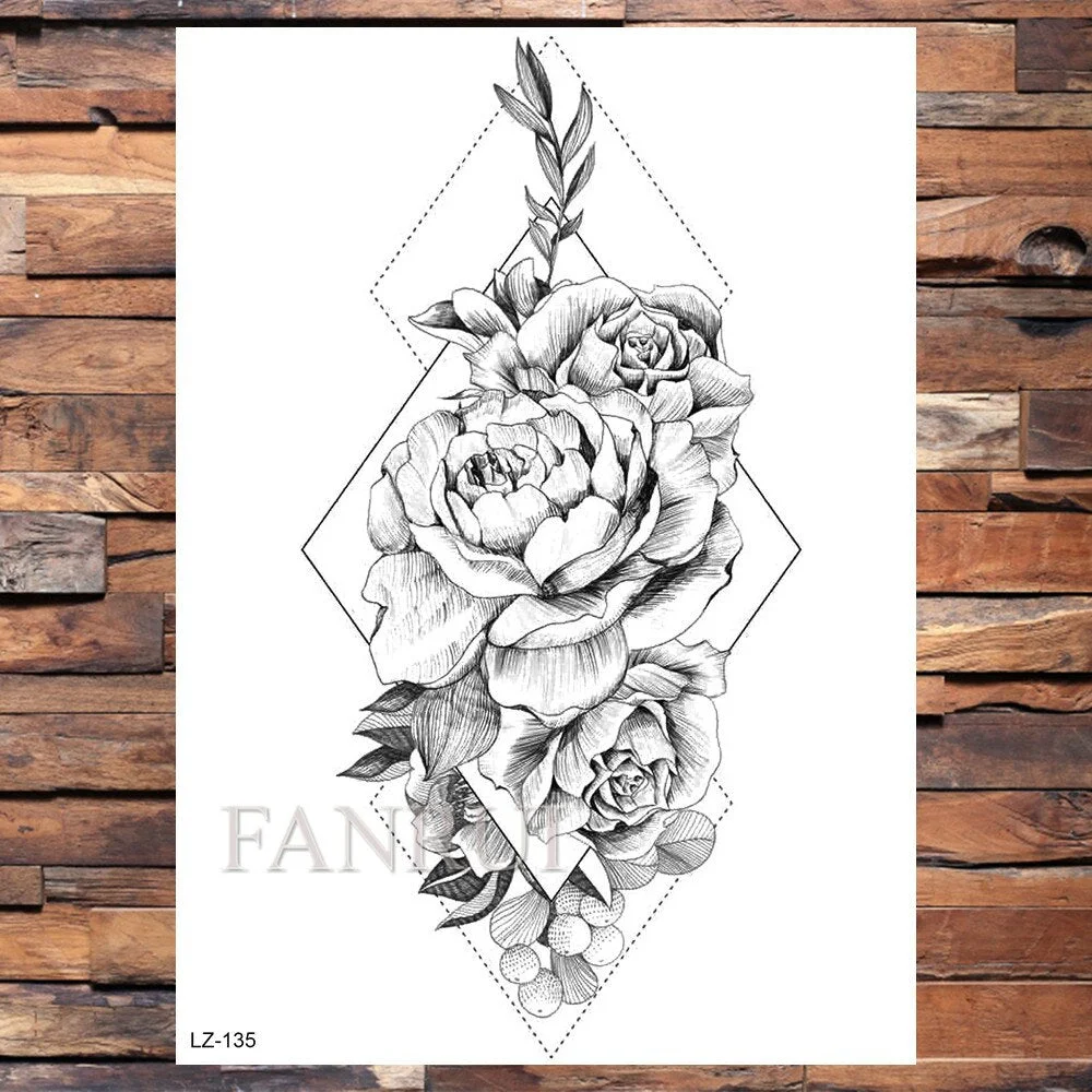 Mighty Lion King Of Beasts Tattoos Temporary Men Women Body Art Fake Tatoo Realistic Tribal Tiger Tattoo Sticker Arm Leg Makeup