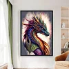 Retro Poster - Dragon Reading A Book-11CT Stamped Cross Stitch 40*60cm(Big Size)