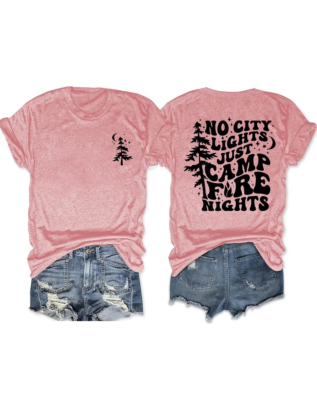 No City Lights Just Camp Fire Nights T-shirt