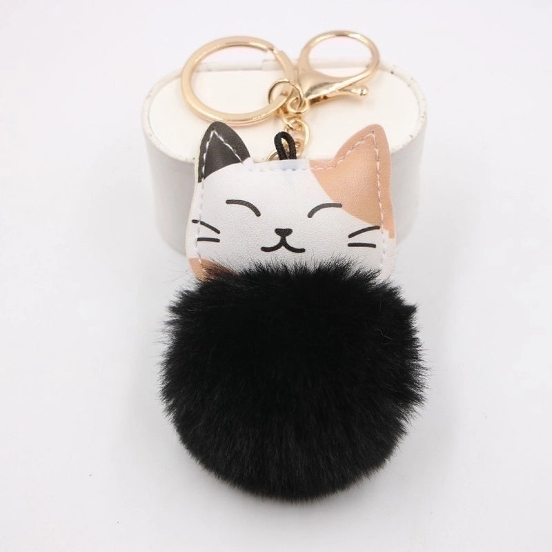 Cute Little Cat Key Chain Pendant School Bag Purse Plush Pendant Jewelry