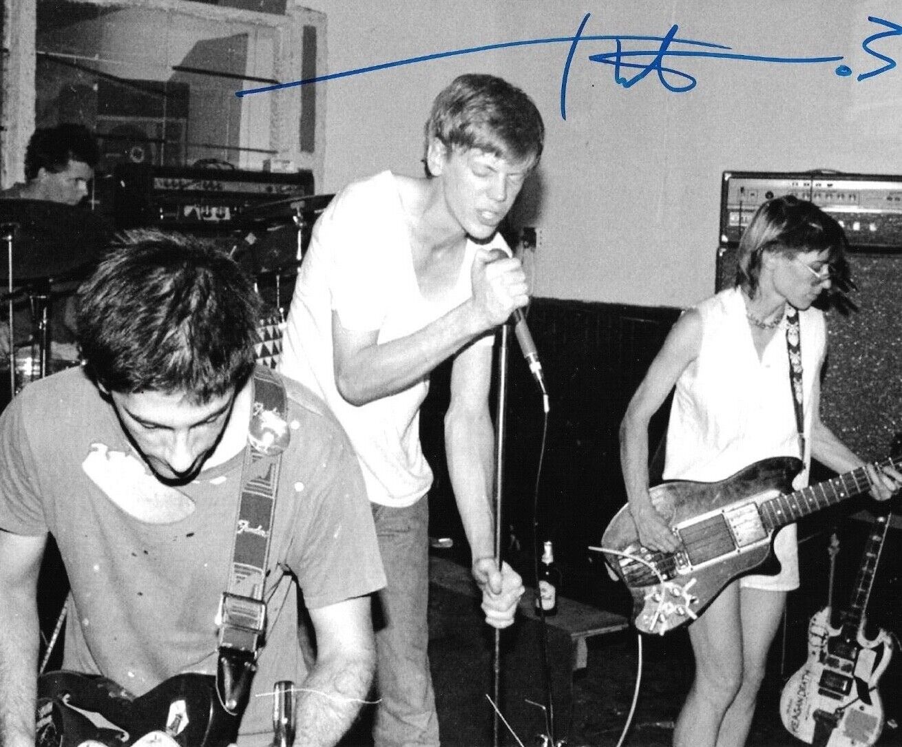 * THURSTON MOORE * signed 8x10 Photo Poster painting * SONIC YOUTH * 6