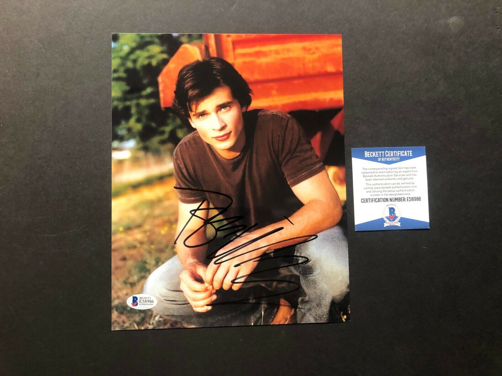 Tom Welling Rare! signed autographed Smallville 8x10 Photo Poster painting Beckett BAS coa