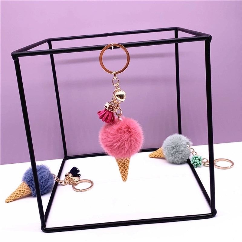 Cute Ice Cream Metal Keychain