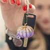 5pcs DIY Halloween Pumpkin Diamond Painting Double Sided Keychains