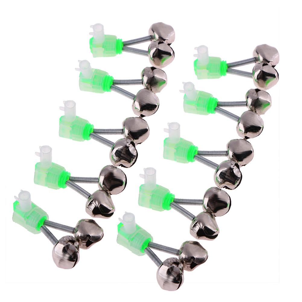 

10pcs Twin Bell Fishing Bite Alarms Outdoor Night Fishing Rod Tip Clips, 501 Original