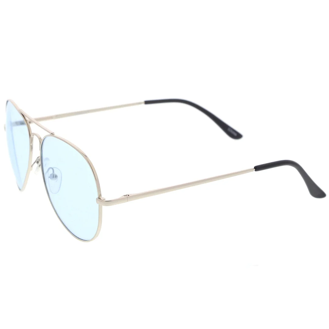 Classic Metal Frame Colored Teardrop Lens Aviator glasses 57mm