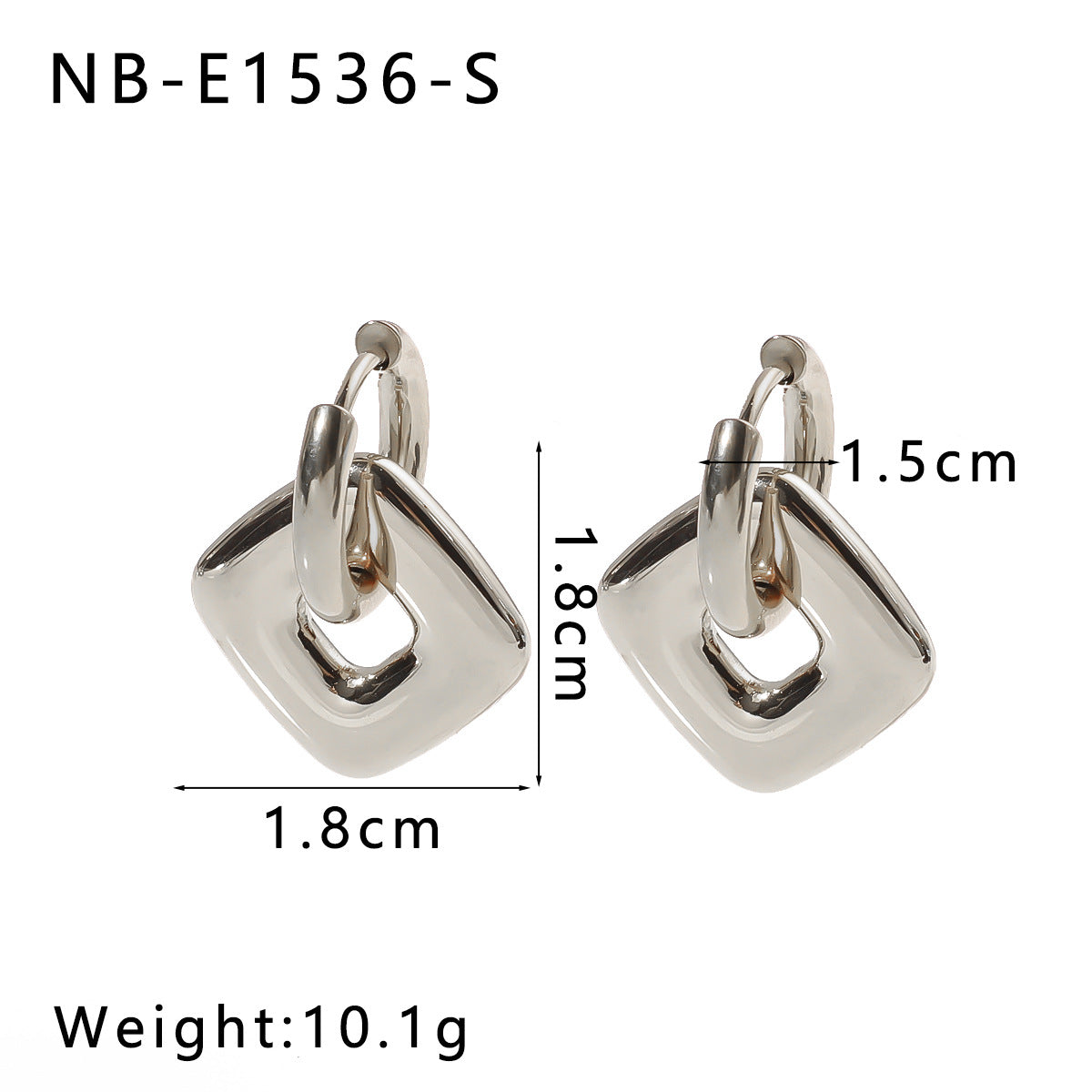 Stainless Steel Earrings For Women Love Heart Flower Crescent Geometric Pendant Earrings Titanium Steel Gold Steel Color Matching Earrings