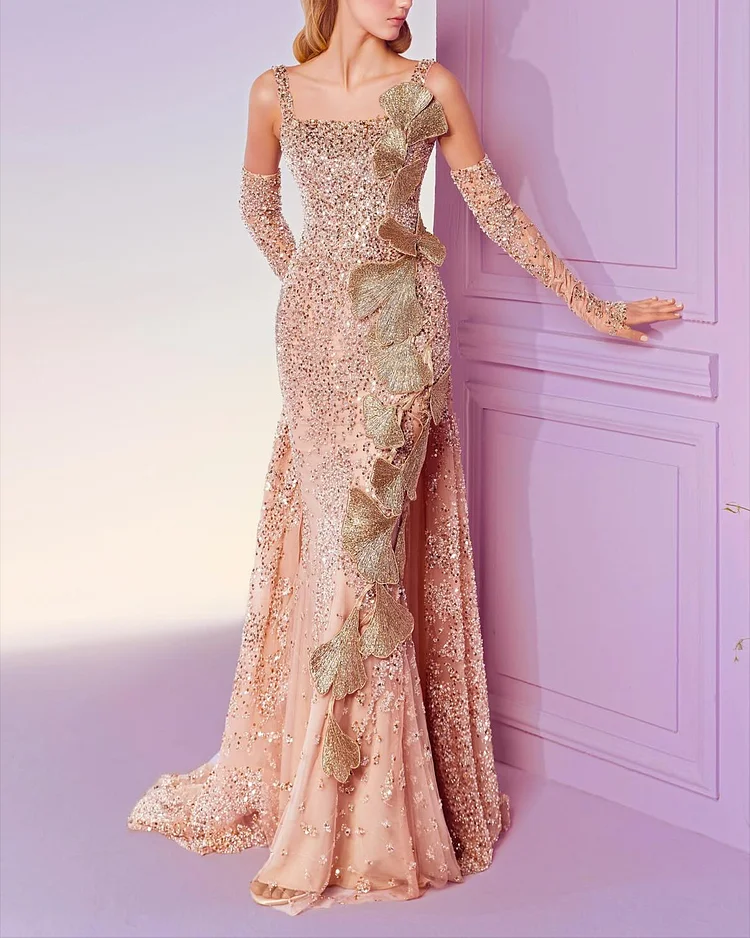 Women's Mesh Embroidered Sequin Dress