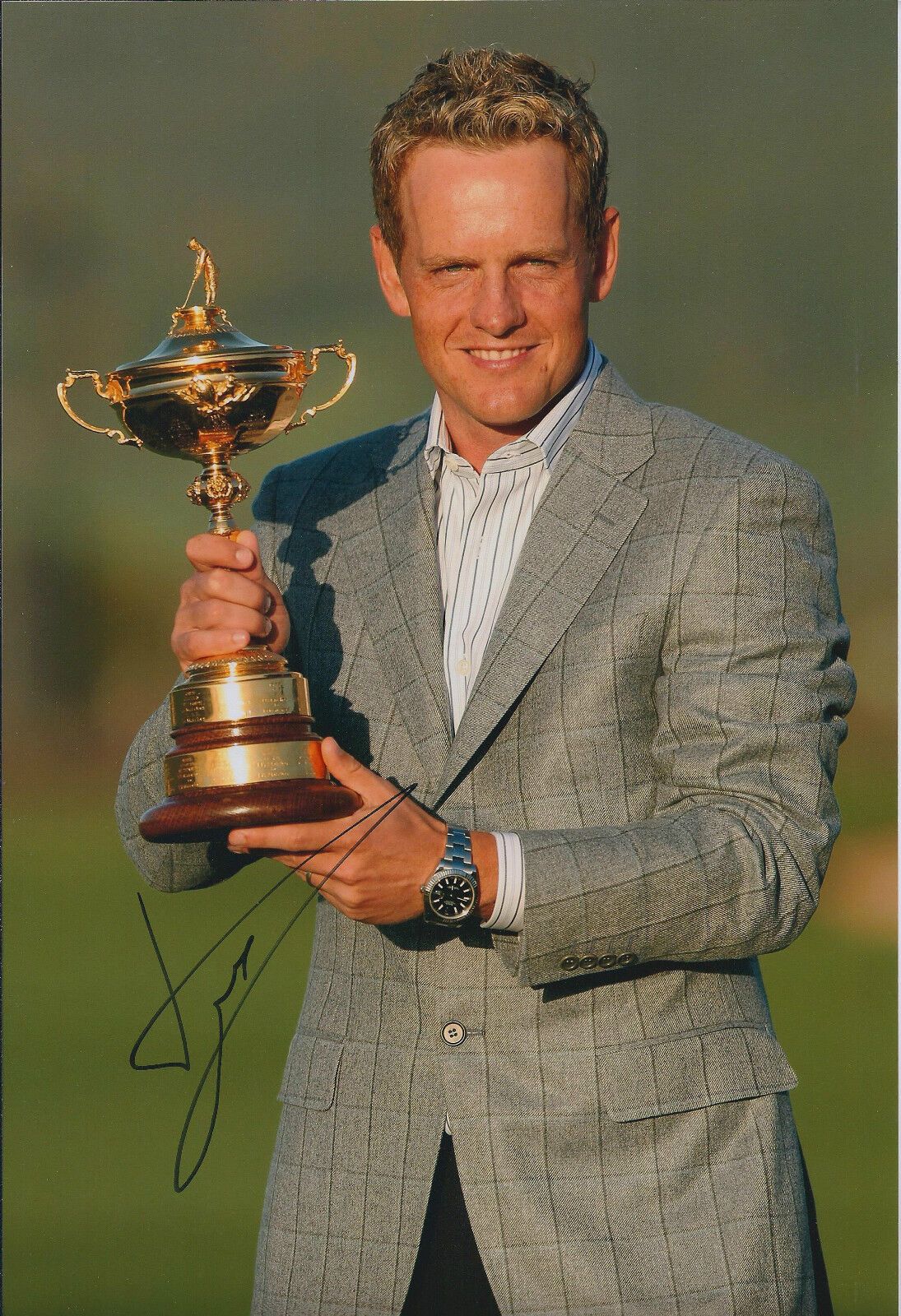 Luke DONALD SIGNED Autograph 12x8 Photo Poster painting AFTAL COA 2010 Ryder Cup WINNER Golf