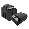 2PCS Camping Dinnerware Organizer with Dividers Motorhome Camping Glass Carrier
