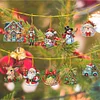 10Pcs Acrylic Christmas Diamond Painting Christmas Tree Pendant (Christmas)