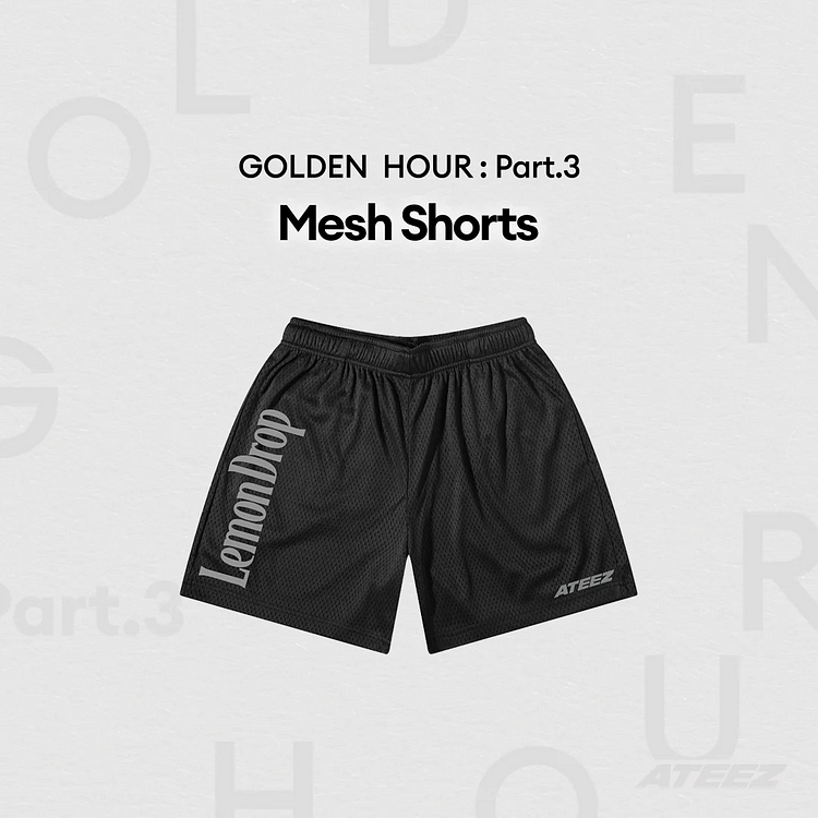 ATEEZ Golden Hour: Part.3 Lemon Drop Mesh Shorts officialateezshop