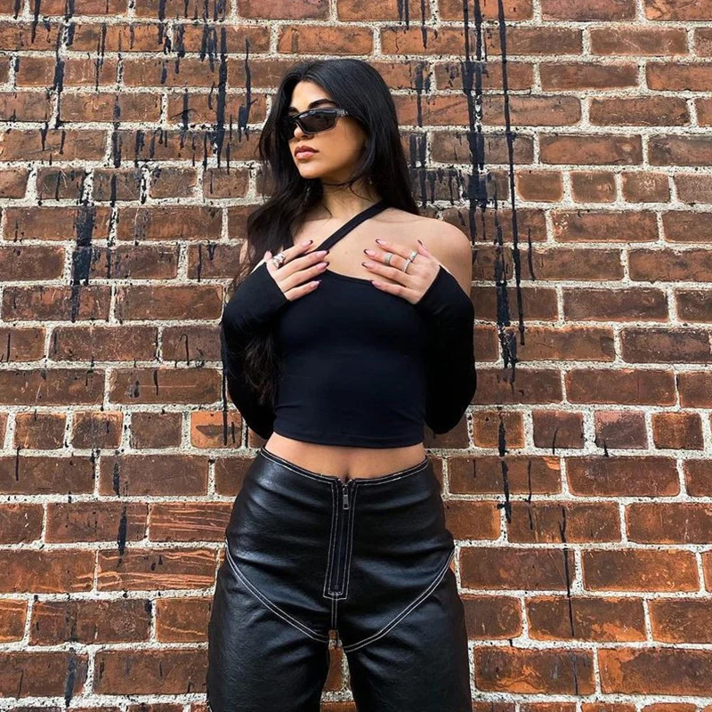 Churchf Churchf New 2023 Women's Fashion Sexy Back Fashion Neck Slim T-Shirt Women To Wear