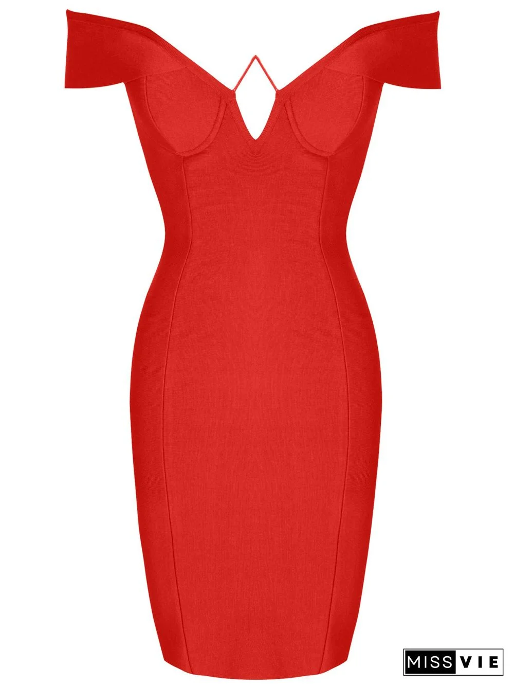 Off Shoulder Bandage DressFor New Year Women Red Bandage Dress Bodycon Elegant Summer Sexy Party Dress Evening Club Outfit