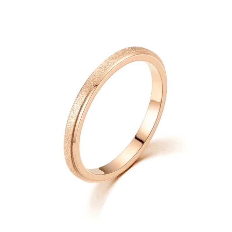 Fashion Circle Titanium Steel 18K Gold Plated Polishing Plating Rings