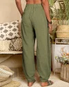 Long Elastic Loose Casual Trousers Harem Pants Pockets Wide Leg Pants