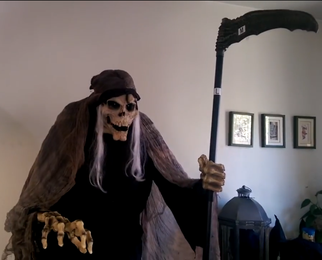 Death's scythe reaps on Halloween 