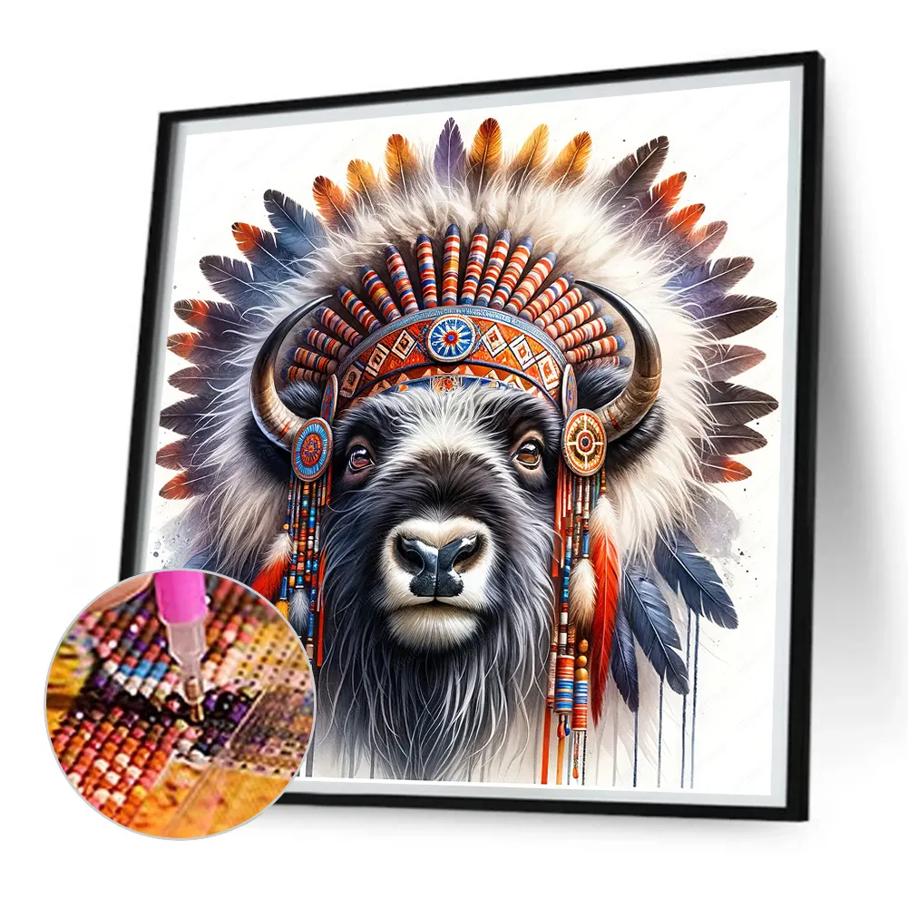 Diamond Painting - Full Square Drill - Indian Yak(Canvas|35*35cm)
