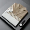 2021 New Colourblock Knitted Short-Sleeved POLO Shirt