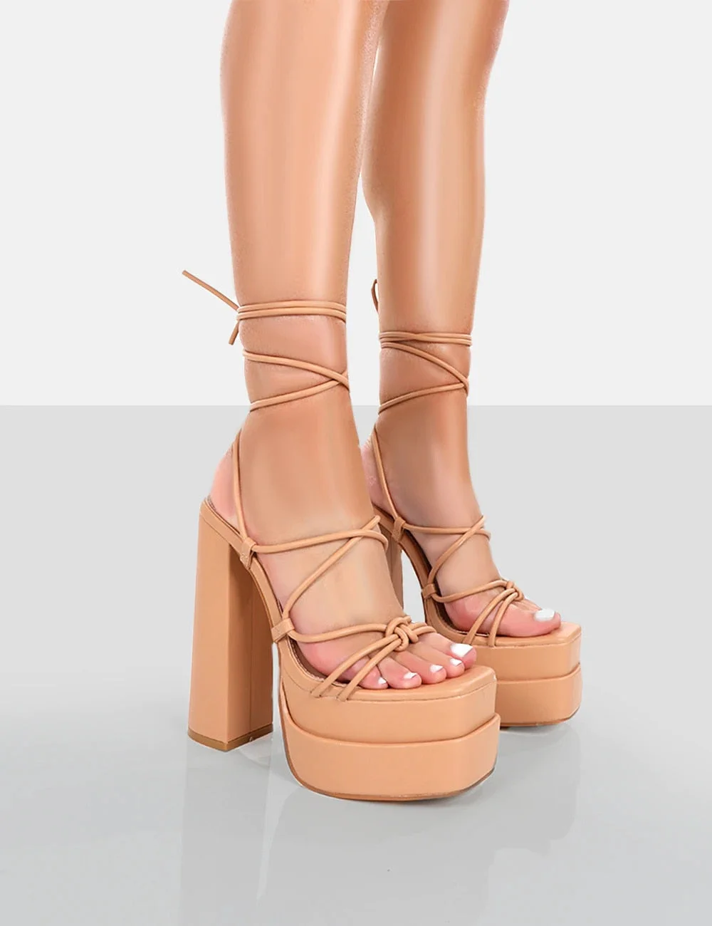 Roman Sandals Women Summer New High Heel Cross Strap Platform Opened Toe Fashion Show Plus Size Sandals Strappy Pumps