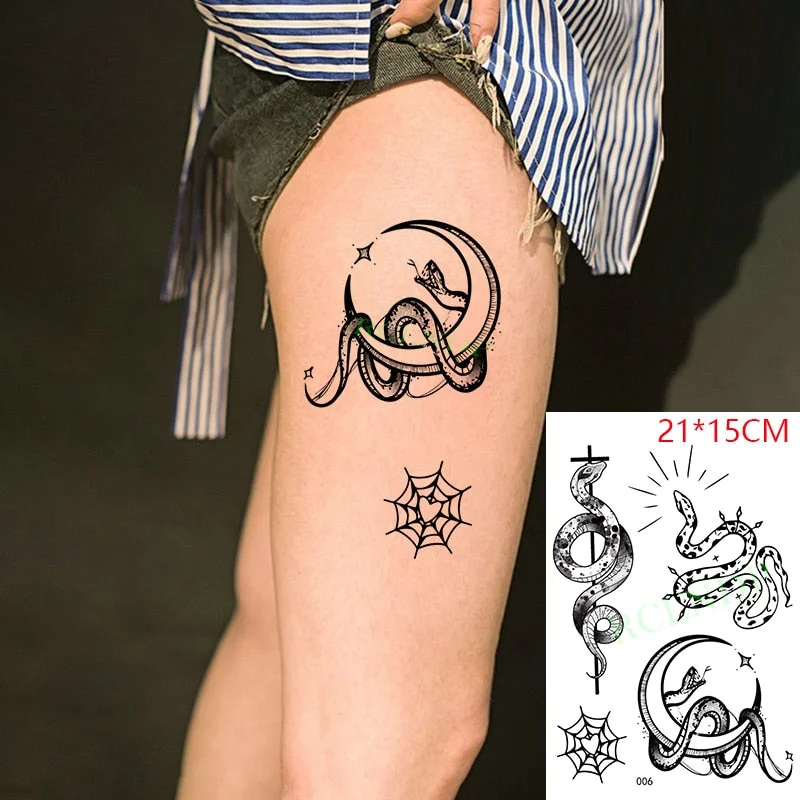 Waterproof Temporary Tattoo Stickers on Body Tribal Totem Fake Tatto Flash Tatoo Back Leg Arm belly big size for Women Men girl