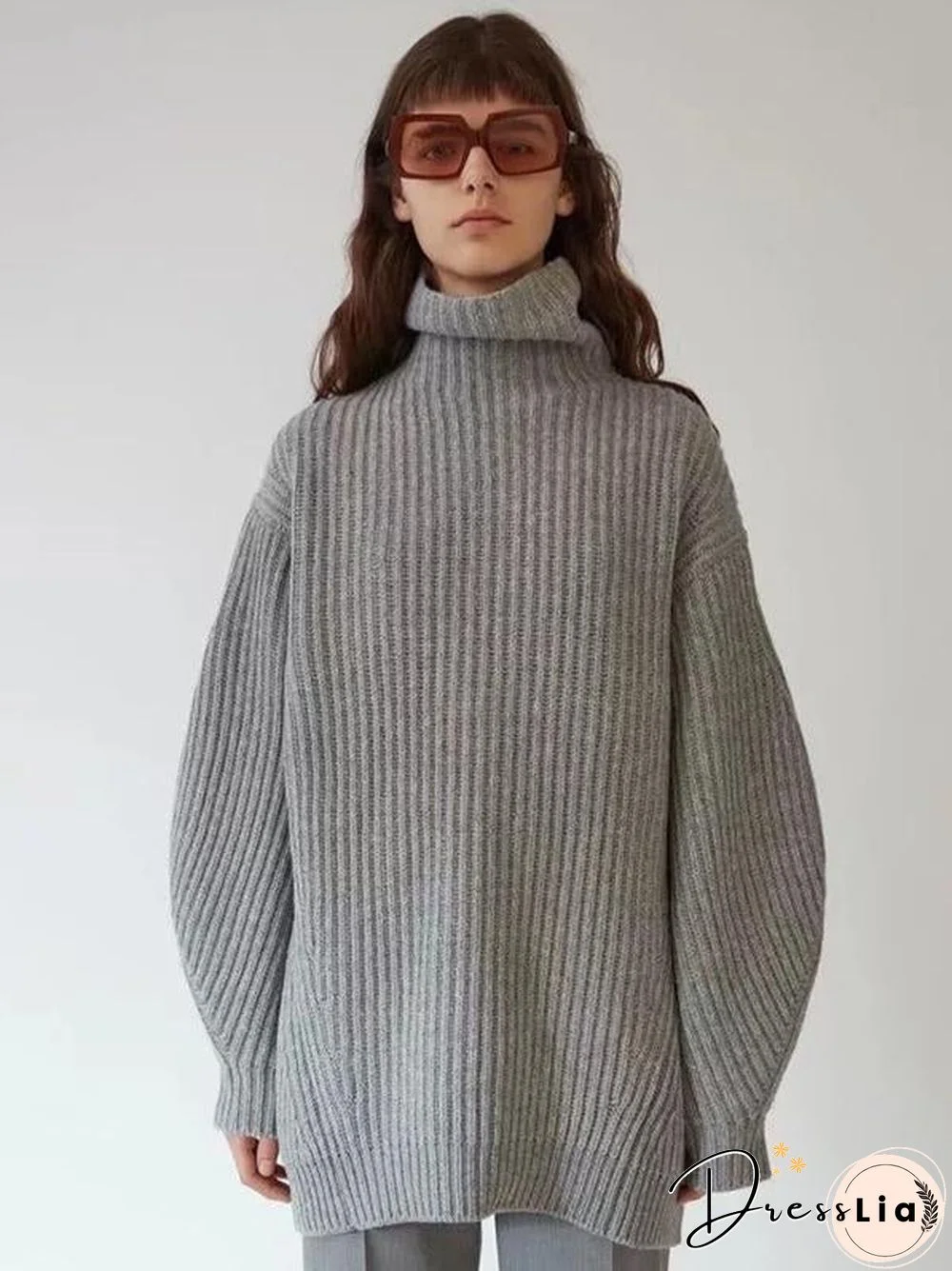 Round Neck Loose Knitting Sweater