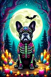 Luxury AB Velvet Diamond Painting Kit - Halloween Puppy
