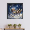 Diamond Painting-5D Full Round Drill Santa Reindeer