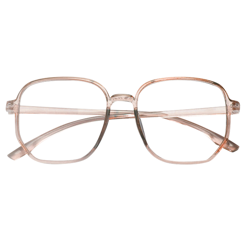 

Women Men Clear Frame Glasses Fashion Irregular Shape Optical Spectacles, Camel, 501 Original