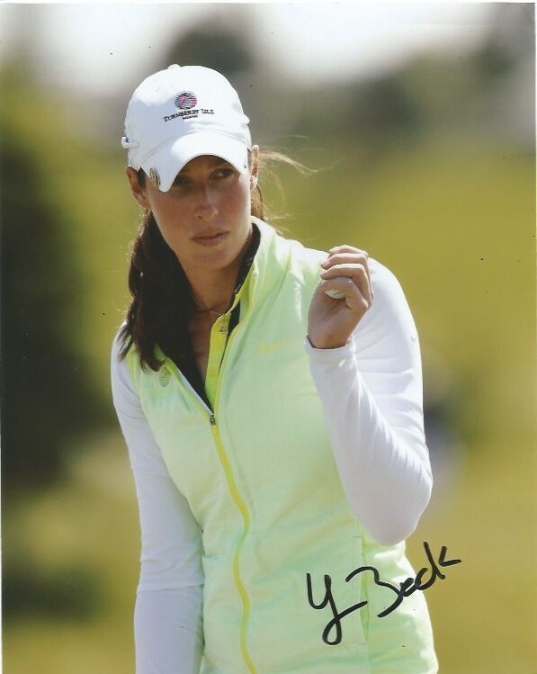 LPGA Laetitia Beck Autographed Signed 8x10 Photo Poster painting COA A