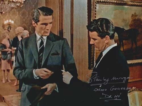 STANLEY MORGAN (+) 007 JAMES BOND AUTHENTIC AUTOGRAPH DR NO COLOR AWSOME!