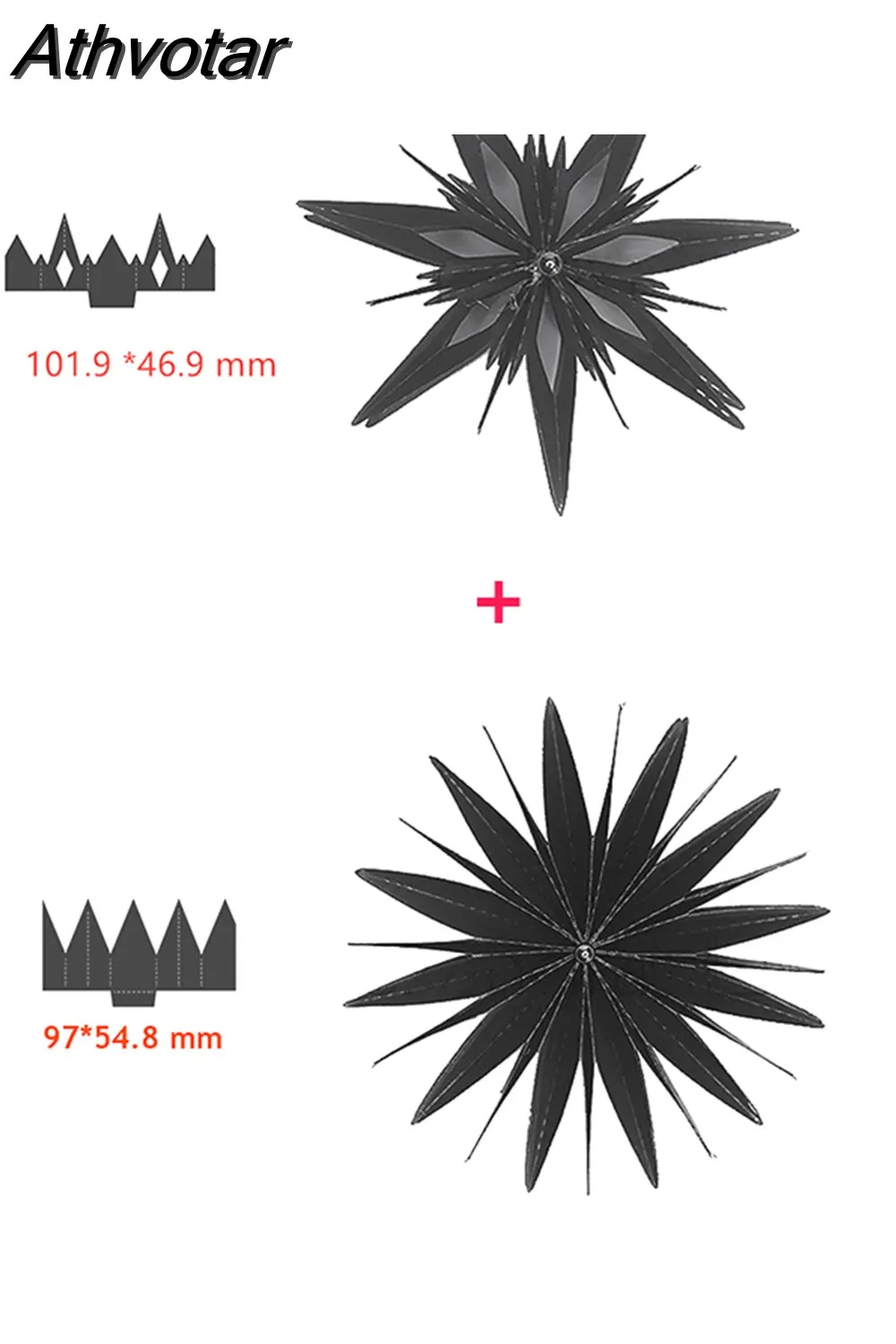 Athvotar styles 3D Folded Stars Creative Metal Cutting Dies for DIY Scrapbooking Paper Cards Crafts Making 2023 New